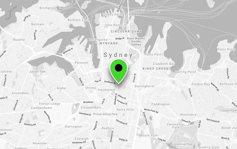 Map of location, Level 2, 23 Foster Street, Surry Hills